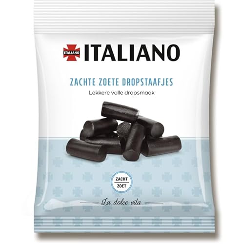 Italiano Zachte Zoete Dropstaafjes I LAKRITZSTÄBCHEN I Lakritz I aus Holland I 200g von Italiano