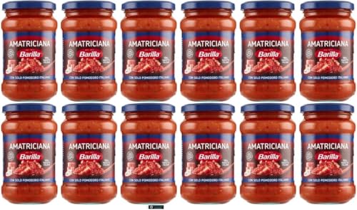 Barilla Amatriciana Tomatensauce mit Pancetta und Peperoncino, 12 x 400g, Italienische Pastasauce, + keyring italy shop service Barilla Amatriciana Tomatensauce mit Pancetta und Peperoncino, 12 x 400g, Italienische Pastasauce, + keyring italy shop service von Italy Shop Service