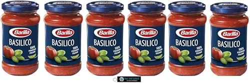 Barilla Basilico Tomatensauce, 6 x 400g Gläser, Klassische Pasta Sauce mit Basilikum, + keyring italy shop service Barilla Basilico Tomatensauce, 6 x 400g Gläser, Klassische Pasta Sauce mit Basilikum, + keyring italy shop service von Italy Shop Service