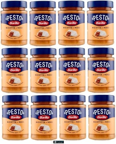 Barilla Pesto Ricotta e Noci, Italienische Pasta-Sauce mit Ricotta und Walnüssen, 12 x 190 g, + keyring italy shop service Barilla Pesto Ricotta e Noci, Italienische Pasta-Sauce mit Ricotta und Walnüssen, 12 x 190 g, + keyring italy shop service von Italy Shop Service