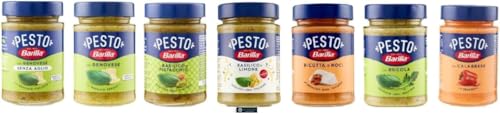 Barilla Pesto Set, 7 Sorten x 190g, Genovese, Basilico Pistacchio, Ricotta Noci, Rucola, Calabrese, Basilico Limone, Genovese ohne Knoblauch, + keyring italy shop service Barilla Pesto Set, 7 Sorten x 190g, Genovese, Basilico Pistacchio, Ricotta Noci, Rucola, Calabrese, Basilico Limone, Genovese ohne Knoblauch, + keyring italy shop service von Italy Shop Service