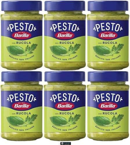 Barilla Pesto con Rucola, 100% Italienisch, 190g, 6er Pack, + keyring italy shop service Barilla Pesto con Rucola, 100% Italienisch, 190g, 6er Pack, + keyring italy shop service von Italy Shop Service