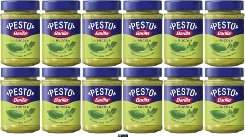 Barilla Pesto con Rucola, Italienische Basilikum-Pesto-Sauce, 190g, 12er Pack, + keyring italy shop service Barilla Pesto con Rucola, Italienische Basilikum-Pesto-Sauce, 190g, 12er Pack, + keyring italy shop service von Italy Shop Service