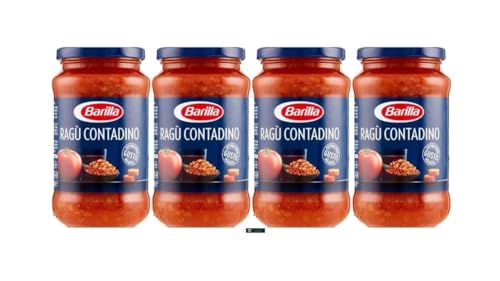 Barilla Ragù Contadino Tomatensauce mit Rotwein, 4er Pack, 400g pro Glas, + keyring italy shop service Barilla Ragù Contadino Tomatensauce mit Rotwein, 4er Pack, 400g pro Glas, + keyring italy shop service von Italy Shop Service