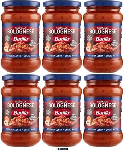 Barilla Ragù alla Bolognese, Tomatensauce mit Fleisch, Glutenfrei, 6 x 400g Gläser, + keyring italy shop service Barilla Ragù alla Bolognese, Tomatensauce mit Fleisch, Glutenfrei, 6 x 400g Gläser, + keyring italy shop service von Italy Shop Service