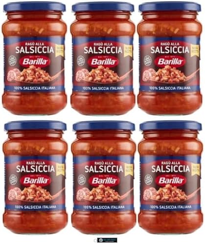 Barilla Ragù alla Salsiccia, Italienische Wurstsoße, 6 x 300g Gläser, + keyring italy shop service Barilla Ragù alla Salsiccia, Italienische Wurstsoße, 6 x 300g Gläser, + keyring italy shop service von Italy Shop Service