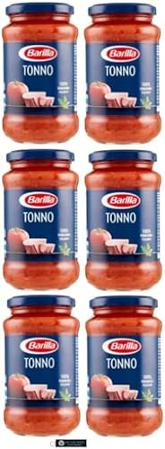 Barilla Tonno Tomatensauce mit Olivenöl, 6x400g Gläser, Italienische Thunfischsauce, + keyring italy shop service Barilla Tonno Tomatensauce mit Olivenöl, 6x400g Gläser, Italienische Thunfischsauce, + keyring italy shop service von Italy Shop Service