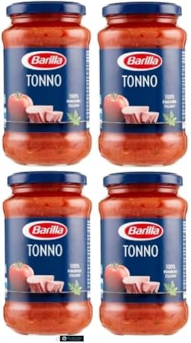 Barilla Tonno Tomatensauce mit Thunfisch und Olivenöl, 4 x 400g, + keyring italy shop service Barilla Tonno Tomatensauce mit Thunfisch und Olivenöl, 4 x 400g, + keyring italy shop service von Italy Shop Service