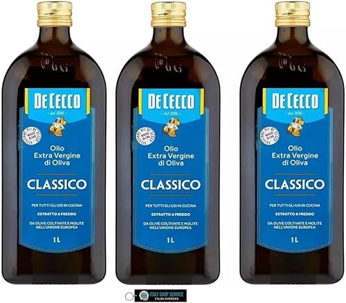 De Cecco Classico Extra Vergine Olivenöl, 3 x 1L Flaschen, Kaltgepresst, Italienisches Premium-Olivenöl, + keyring italy shop service De Cecco Classico Extra Vergine Olivenöl, 3 x 1L Flaschen, Kaltgepresst, Italienisches Premium-Olivenöl, + keyring italy shop service von Italy Shop Service