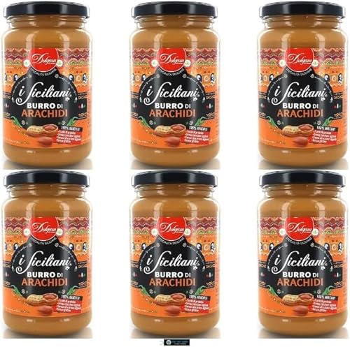 I Siciliani Erdnussbutter, 6 Gläser à 300g, Sizilianische Spezialität, + keyring italy shop service I Siciliani Erdnussbutter, 6 Gläser à 300g, Sizilianische Spezialität, + keyring italy shop service von Italy Shop Service
