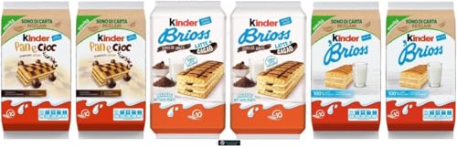 Kinder Pan e Cioc & Brioss, Sortiment aus Milch- und Schokoladengebäck, 6er-Pack, 290g Kinder Pan e Cioc & Brioss, Sortiment aus Milch- und Schokoladengebäck, 6er-Pack, 290g von Italy Shop Service