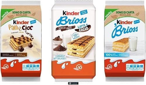 Kinder Snack-Set, Pan e Cioc und Brioss Milch-Schokoladen Gebäck, 3 Packungen, 290g, + keyring italy shop service Kinder Snack-Set, Pan e Cioc und Brioss Milch-Schokoladen Gebäck, 3 Packungen, 290g, + keyring italy shop service von Italy Shop Service