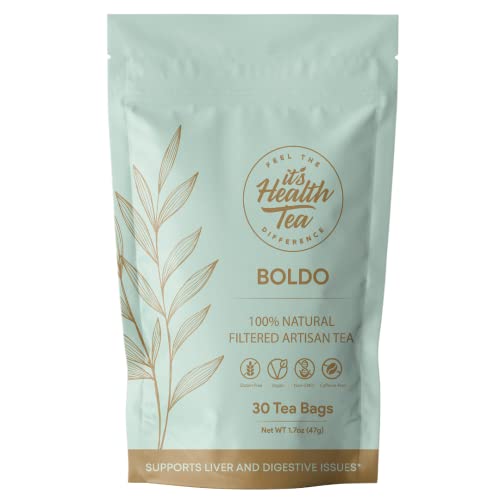 Its Health Tea Boldo (Filitered Tea Bags) für Leberentgiftung, Gallenblasen-Booster & Unterstützung, gluten- und koffeinfrei, 30 Stück von Its Health Tea