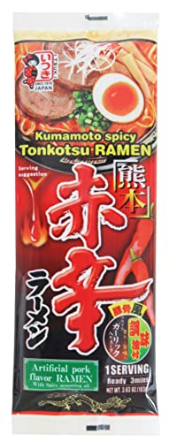 Itsuki Food Kumamoto Akakara Tonkotsu Ramen (würziger Geschmack) 103 g, 1 Portion von Itsuki food