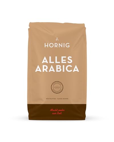 J. Hornig Kaffeebohnen, Alles Arabica, 100% Arabica, 500g ganze Bohnen, reichhaltiges Aroma, für Vollautomaten, Filterkaffee und Espressokocher von J. Hornig