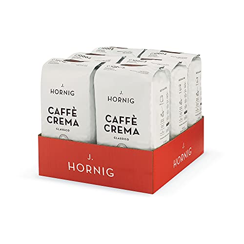 J. Hornig Kaffeebohnen Espresso, Caffè Crema Classico, 6x1kg ganze Bohnen, nussig-schokoladiger Geschmack, für Vollautomaten, Siebträgermaschine und Espressokocher… von J. Hornig