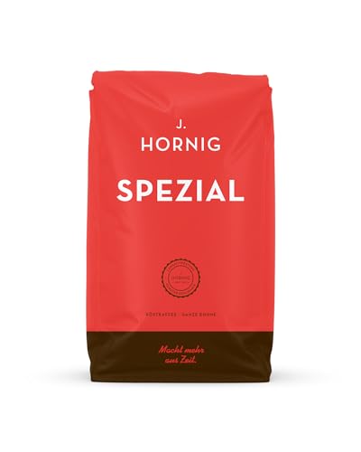 J. Hornig Kaffeebohnen, Spezial, 500g ganze Bohnen, mildes Aroma, schokoladiger Geschmack, für Vollautomaten, Filterkaffee und Espressokocher von J. Hornig