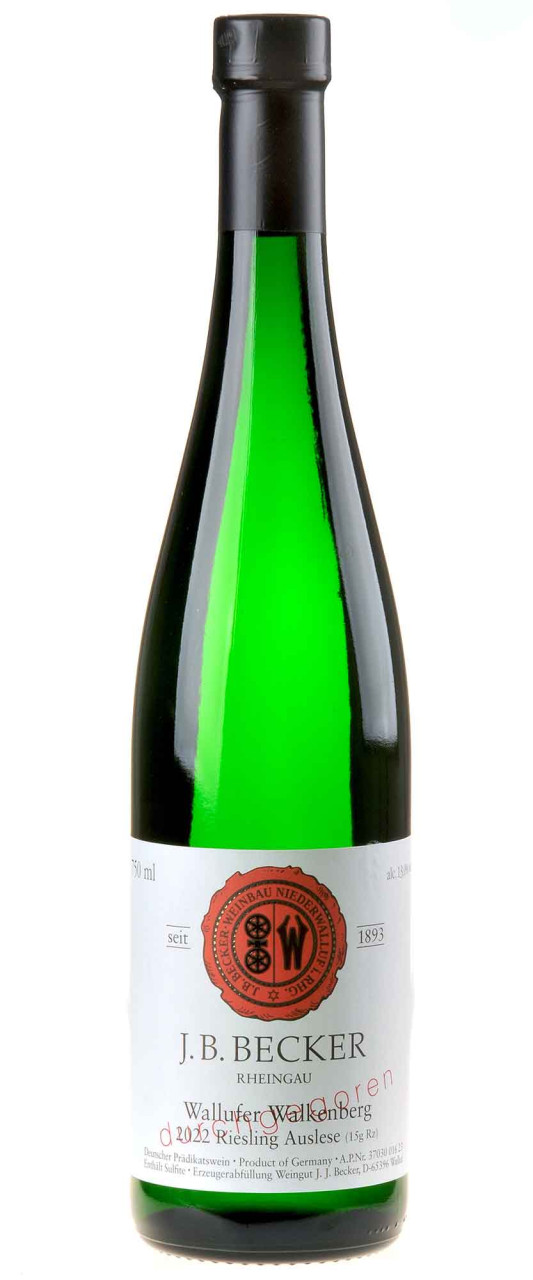 J.B.Becker Riesling Wallufer Walkenberg Auslese durchgegoren 2022 von J.B.Becker