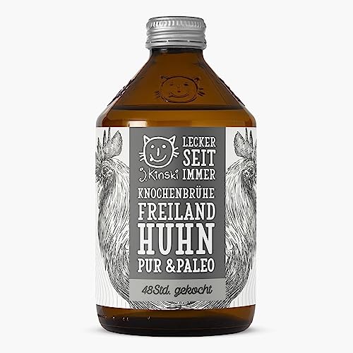 6 x 525ml Freilandhuhn Knochenbrühe PUR & PALEO 100% BIO | Reich an Kollagen | Paleo & Ketogene Diät | Superfood | Bone Broth | ohne Geschmacksverstärker | Brühe Huhn von J.Kinski