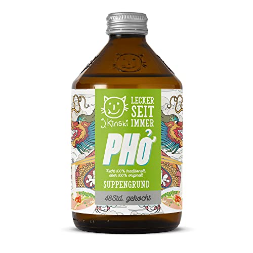 J.Kinski BIO Pho Suppengrund (6x 525ml) Knochenbrühe 48 Std. gekocht, mit natürlichem Protein & Collagen | Low Carb Bone Broth als Suppengrund oder pur genießbar von J.Kinski