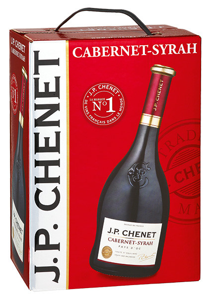 JP. Chenet Cabernet-Syrah Rotwein trocken Bag in Box 3 l von Les Grands Chais de France