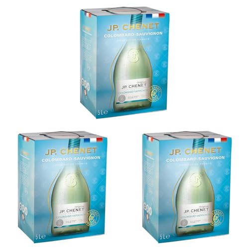J.P. Chenet - Original Colombard Sauvignon Weißwein aus Gascogne, Frankreich - Großpackungen Wein Bag in Box 5l (1 x 5 L) (Packung mit 3) von J.P. Chenet