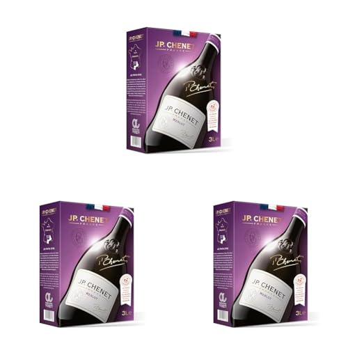 J.P. Chenet - Original Merlot Rotwein aus Pays d'Oc, Frankreich - Großpackungen Wein Bag in Box 3l (1 x 3 L) (Packung mit 3) von J.P. Chenet