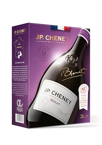 JP Chenet - Original Merlot Rotwein aus Pays d'Oc, Frankreich - Großpackungen Wein Bag in Box 3l (1 x 3 L) von JP Chenet