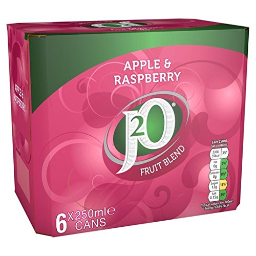 J2O Kühlschrank-Pack, Apfel und Himbeere, 6 x 250 ml von J2O