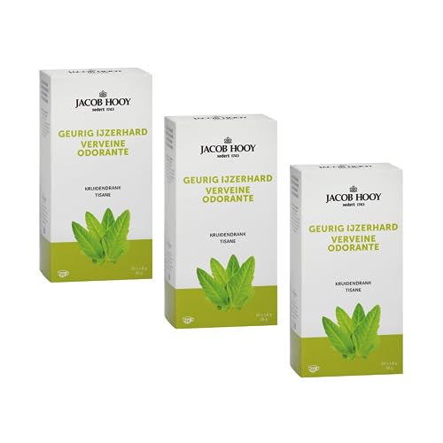 Jacob Hooy® | Verbena-Kräutertee | Aufguss von Eisenkraut & Koffeinfreies Zitronengras | Kräutertee-Eisenkrautblätter in Beuteln – 3 x 20 Filter (108 g) von Jacob Hooy