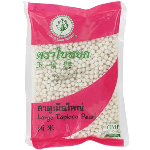 JADE LEAF BRAND - Weisse Grosse Tapioca Perlen, 24er pack (24 X 400 GR) von JADE LEAF BRAND