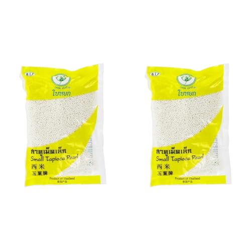 JADE LEAF BRAND - Weisse Kleine Tapioka Perlen, (1 X 400 GR) (Packung mit 2) von JADE LEAF BRAND