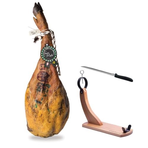 Jamon Iberico Spanischer Schinken Set | 4,5-5,0 kg Vorderschinken Iberico de Cebo | 100% natürlich – keine Zusatzstoffe oder Konservierungsmittel | Preisgekrönter Produzent Jamon Iberico Spanischer Schinken Set | 4,5-5,0 kg Vorderschinken Iberico de Cebo | 100% natürlich – keine Zusatzstoffe oder Konservierungsmittel | Preisgekrönter Produzent von JAMONNATURAL