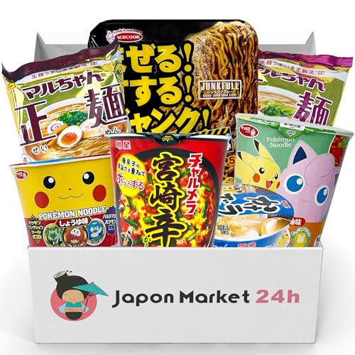 JAPON MARKET - Ramen Nudeln Set - 7er Pack Japanische Ramen Instantnudeln Mit Verschiedenen Geschmacksrichtungen - Authentisches Japanisches Essen - Ramen Box Für Liebhaber Von Asiatische Lebensmittel von JAPON MARKET 24H