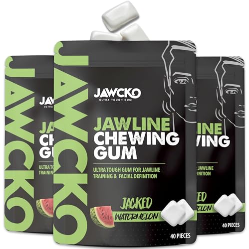 JAWCKO Ultra-robuster Kiefer-Kaugummi, für einen stärkeren, quadratischeren Kiefer, 15 x härter als anderes Zahnfleisch, Wassermelonen-Kiefertraining, Hartgummi, Meißel, modellieren und straffen Sie JAWCKO Ultra-robuster Kiefer-Kaugummi, für einen stärkeren, quadratischeren Kiefer, 15 x härter als anderes Zahnfleisch, Wassermelonen-Kiefertraining, Hartgummi, Meißel, modellieren und straffen Sie von JAWCKO