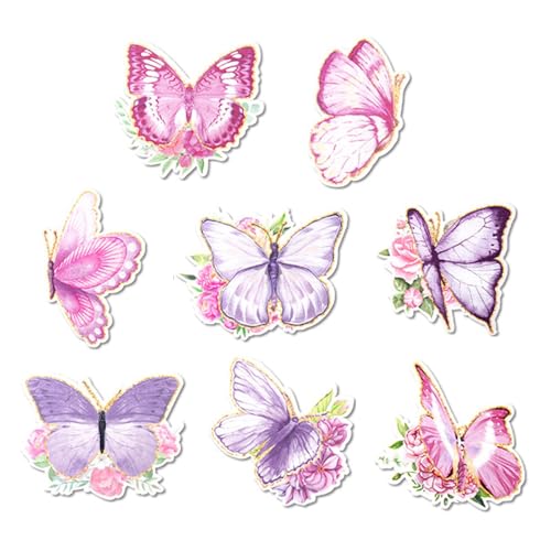 JINGLING Lollipop-Papierkarte, Schmetterlings-Lollipop-Anhänger | Bunter ausgeschnittener Schmetterling | 8x Schmetterlings-Geschenkkarte, lustiges Kunstzubehör für Geburtstagsfeiern JINGLING Lollipop-Papierkarte, Schmetterlings-Lollipop-Anhänger | Bunter ausgeschnittener Schmetterling | 8x Schmetterlings-Geschenkkarte, lustiges Kunstzubehör für Geburtstagsfeiern von JINGLING