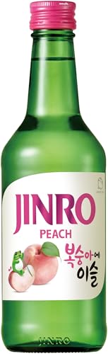 JINRO Soju, Flavoured Jinro Peach, Koreanisches alkoholisches Getränk mit Pfirsichgeschmack, 13% vol, 1 x 350ml von JINRO