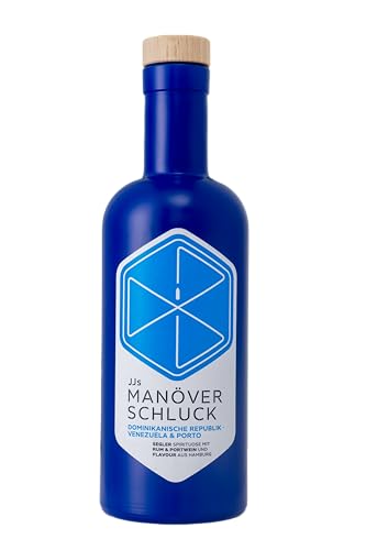 JJs Manöverschluck Flavoured Rum - Dominikanische Republik & Venezuela, Portwein-Veredelt, Rosinen & Dunkle Schokolade, 40% Vol., Segler Edition, 0,5l von JJs MANÖVERSCHLUCK