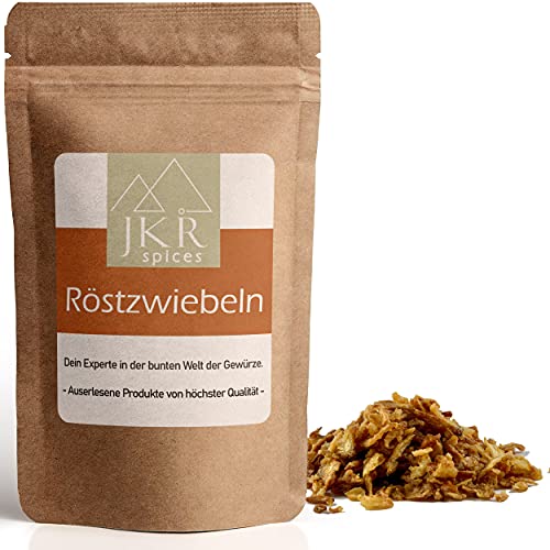 JKR Spices 1000g Röstzwiebeln - dänische Art - knusprige geröstete Zwiebeln | extra knusprige Roestzwiebeln | im wiederverschließbaren Aromaschutzbeutel von JKR Spices