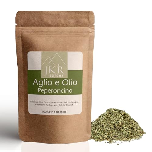 JKR Spices® Aglio e Olio Peperoncino 250g Gewürzmischung - italienische Kräuter für Pasta, Pizza, Tomatensoße, Tomaten | Knoblauch, Öl - pikanter Gewürzemix für Nudeln, Spaghetti von JKR Spices