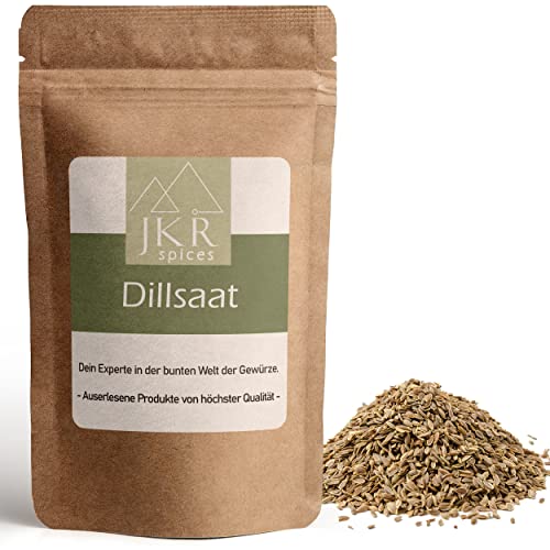 JKR Spices® 1000g Dillsaat | Dill Samen schonend verarbeitet | nicht Keimfähig | Dill Gewürz Samen | Dillsamen im wiederverschließbaren Doypack (1000) von JKR Spices