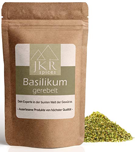 JKR Spices Basilikum schonend getrocknet, Basilikum gerebelt,100% rein und natürlich (1000) von JKR Spices