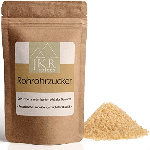 JKR Spices Brauner Rohrzucker - Rohrohrzucker unraffinierter Zucker Mauritius | Ideal zum Backen und für Cocktail | Premium Qualität - 500g von JKR Spices