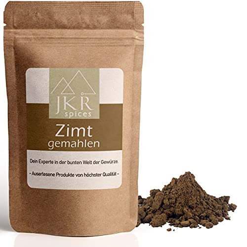 JKR Spices Cassia Zimt gemahlen - gemahlene Kassia Zimtrinde Cinnamon Zimtstangen | Ideal zum Kochen und Backen | 100% natürlich ohne Zusätze - 250g von JKR Spices