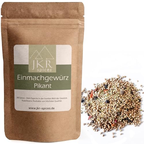 JKR Spices Einmachgewürz pikant 100g | Gewürzmischung zum einlegen von Gemüse | Gurkengewürz im wiederverschließbaren CO² neutralem Beutel | EInlegegewürz für Gurken und Gemüse von JKR Spices