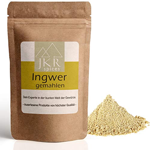 JKR Spices Ingwer gemahlen - feines Ingwerpulver aus gemahlener Ingwerwurzel | Ideal für Tee und zum Kochen | 100% natürliches, intensives Aroma in Premium Qualität - 1000g von JKR Spices