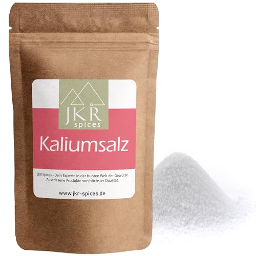 Kaliumsalz 1000g, mit 35% Kaliumchlorid & 0,3 % Magnesiumchlorid, CO₂-neutral verpackt, natriumarmes salz als Salzersatz, Kalium trägt zur Aufrechterhaltung eines normalen Blutdrucks bei von JKR Spices