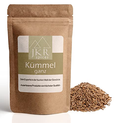 JKR Spices Kümmel ganz - Kümmel ganze Körner - Kümmel Saat Samen - vegan - natürliches Gewürz mit 100% natürlichen Zutaten | Ideal für Tee & Kochen (1000 GR) von JKR Spices