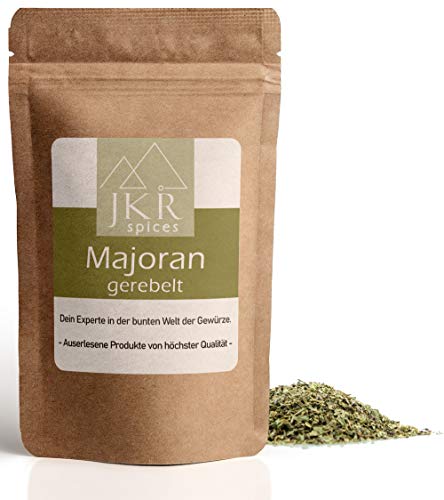 JKR Spices Majoran gerebelt - getrockneter Marjoran - feinste Kräuter | italienisches Gewürz ideal für Pasta, Pizza und mediterrane Gerichte | 100% natürlich ohne Zusätze - 250g von JKR Spices