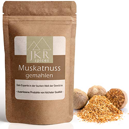 JKR Spices Muskatnuss gemahlen - feines Muskatpulver - gemahlene Muscatnuss ohne Schale | Muskatnusspulver aus 100% natürlicher Muskatnuss - 1000g von JKR Spices